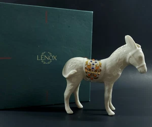 Lenox China Jewels Nativity Christmas Animal Figurine 1994 Donkey w Box - Picture 1 of 10