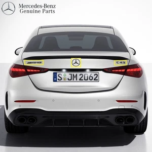 Juego de 3 insignias traseras emblema negro paquete nocturno Mercedes W206 S206 originales - Imagen 1 de 4