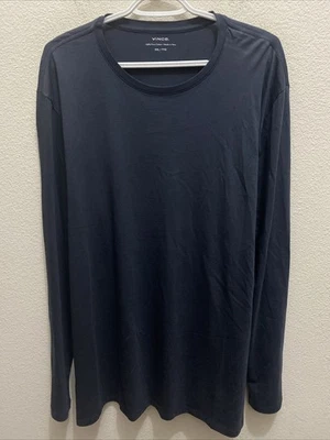 Новый Vince 2XL мужской черный футболка ворота с длинным рукавом новый с Ярлыками $75 - Изображение 1 из 4