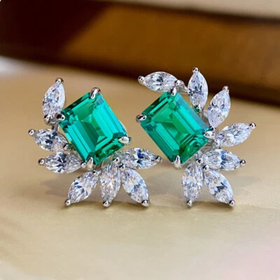 New Summer Party Jewelry Cute Design Green Citrine Topaz Gems Women Stud Earring - Image 1 of 4