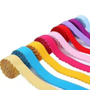 5 metri nastro elastico in pizzo mezzaluna bordo nastro spandex per accessorio finiture da cucito - Foto 1 di 27