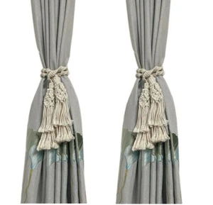 2XVorhanghalter Gardinenhalter Raffhalter Gardinenhalter Seil Deko KordelZugband - Bild 1 von 3