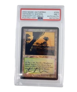 MTG RARE Windswept Heath Onslaught 328/350 FOIL PSA 7 Magic Autograph - Picture 1 of 5