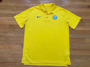 Nike Denver Nuggets Polo Shirt Men's 2XLT Short Sleeve NBA Yellow Logo - Picture 1 of 4