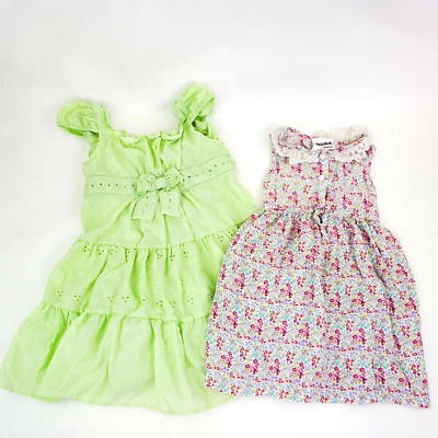 Vestidos de verano para niñas pequeñas 3T Blueberi Boulevard florales y George verde claro Foto 1 de 4