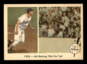 1959 Fleer Ted Williams #62 1958 - 6th Batting Title For Ted NM - Picture 1 of 2