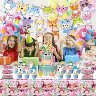 Squishmallows Birthday Party Decoration Set Party Supplies Banner Balloon Topper
