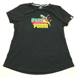Puma Shirt Youth Size Extra Large XL Black Tee Short Sleeve Kids Graphic Retro - Picture 1 of 5