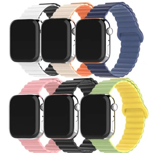 Silicone Magnetic Strap Band For Apple Watch Series Ultra 10 9 8 SE iWatch 49mm - Picture 1 of 12