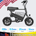 350W Electric Bike for Adults 14" Tire Ebike Bicycle 36V 10Ah 15.5mph Commute US