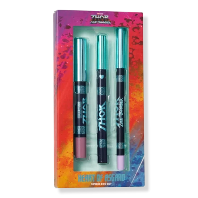 THOR LOVE & THUNDER 'HEART OF ASGARD' 3 PC SET LINER SHADOW STAMP PURPLE MARVEL - Image 1 of 3