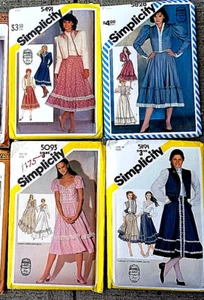 VINTAGE GUNNE SAX Sewing Pattern NEW UNCUT Prairie Dresses Skirt/Blouse Children - Picture 1 of 17