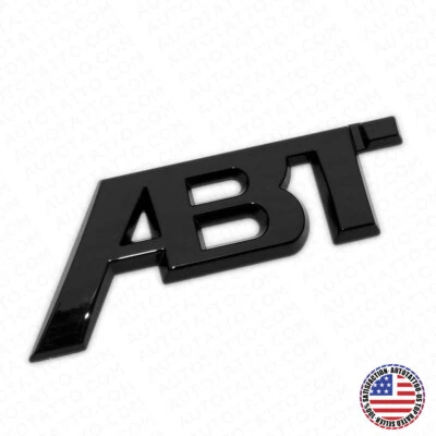 Audi Tuning ABT Sportsline 3D Badge Emblem Badge Logo Sport Gloss Black Decorate - Image 1 of 4