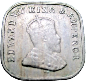 1910 CEYLON 5 CENT COIN - # 45/8/24 - Picture 1 of 3