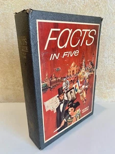 3M Bookshelf Case Games FACTS IN FIVE Game of Knowledge 1967 Boxed Complete - Picture 1 of 14