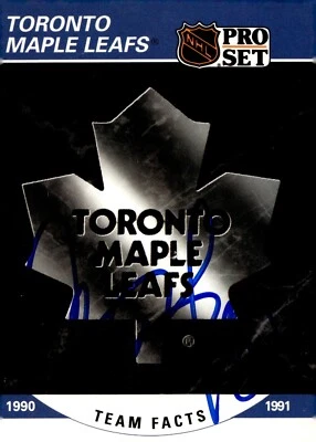 Nikolai Antropov - Signed 1990-91 Pro Set Team Facts Toronto Maple Leafs #583 - Image 1 of 2