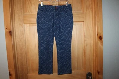 Lands’ End Girls NEW Denim Floral Skimmer Jeans Adj Waist  12+ - Image 1 of 4