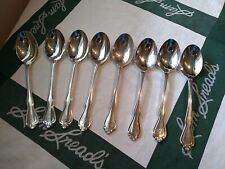 Eight Greenbrier Resort Hotel large 6 3/4" "G" logo Silver Plate Tablespoons