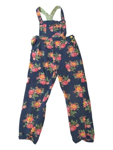 Matilda Jane Wildest Dreams Overalls Romper Blue Floral Girls Size 8 - Picture 1 of 9
