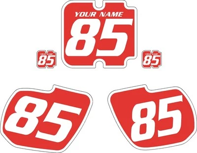 1985-1986 Kawasaki KX500 Pre-Printed Red Backgrounds with White Bold Pinstripe - Imagem 1 de 3