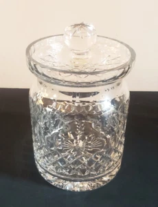 Vintage Rogaska Gallia Biscuit Barrel 24% lead Crystal Etched Floral Yugoslavia - Bild 1 von 18
