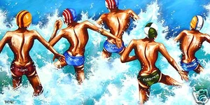 ART PRINT BEACH SURF PAINTING canvas large , Abstract, Australia - Picture 1 of 3