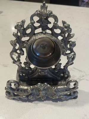 Cast Iron Ornate Mantle Shelf Clock Frame Victorian Baroque - Image 1 of 4