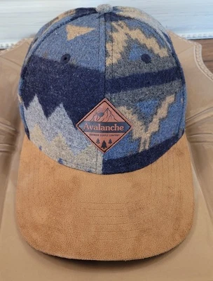 Gorra Avalanche Exterior Mezcla Lana, Billete Gamuza, Ajustable, Azul y Tostado Foto 1 de 4