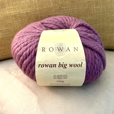 ROWAN BIG WOOL, 2 Skeins, Mauve/Lilac, Merino Wool, NWT, Super Bulky - Image 1 of 2