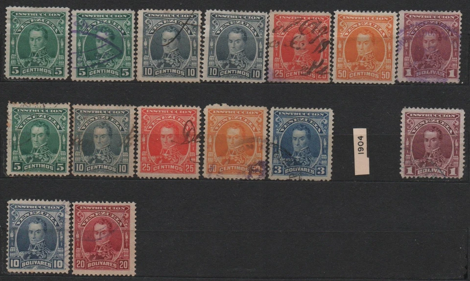 Venezuela pequeño lote de sellos usados 1904 Foto 1 de 1
