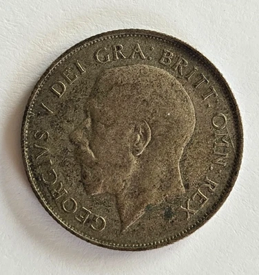 1922 British One Shilling - George V - Silver Coin - KM#816a - Image 1 of 2