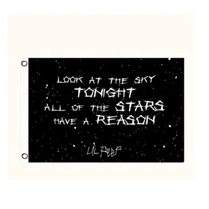 Lil Peep Look at The Sky Tonight Flag 3x5FT Banner Wall Decor Tribute Music Gift - Picture 1 of 6