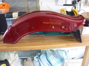 Harley Davidson Softail rear guard 9/05 + light & No. plate bracket, very good. - Picture 1 of 4