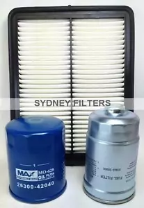 FILTER KIT to suit KIA SORENTO 2.5L TURBO DIESEL CRDi AIR OIL FUEL BL D4CB6 - Picture 1 of 1