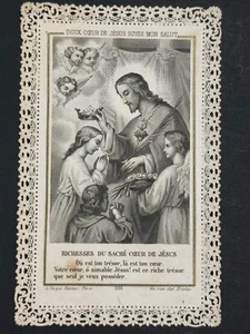 holy card santino merlettato canivet L. TURGIS PL. 566 JESUS - Picture 1 of 2