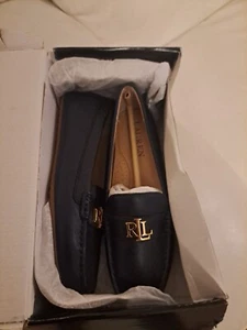 RALPH LAUREN BARNSBURY LEATHER LOAFERS IN NAVY UK size 3 please see listing - Imagen 1 de 6