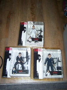 Figura de acción Mezco 2005 SCARFACE Tony Montana conjunto de 3 The Player totalmente nueva - Imagen 1 de 12