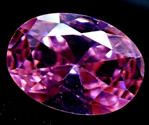 SPARKLING CAMBODIAN PINK ZIRCON 10.45 CT CERTIFIED TREATED OVAL CUT GEMSTONE !! - Picture 1 of 3