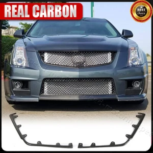 Parachoques delantero de carbono real divisor de esquina lateral para Cadillac CTS V cupé 09-15 - Imagen 1 de 18