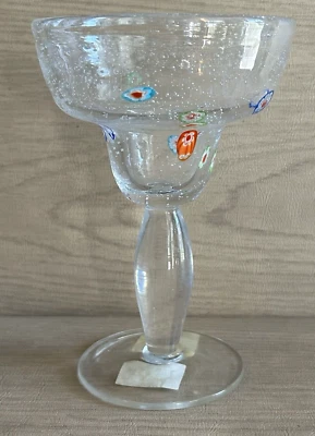 Artland Harry & David Fiori Margarita Glass Colored Circles Bubbles Clear - Image 1 of 4