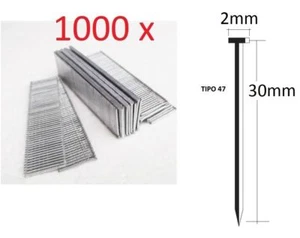1000 CLAVOS DE 30mm PARA GRAPADORA ELECTRICA PARKSIDE PET 25 C2 TIPO 47 OFERTA - Imagen 1 de 1