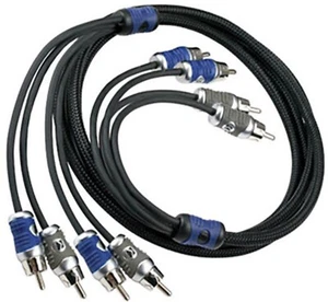 KICKER QI46 4-CHANNEL Q-SERIES INTERCONNECT RCA SIGNAL AMPLIFIER CABLE 19.7FT - Picture 1 of 1