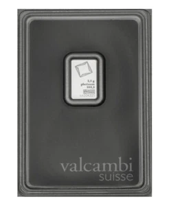 Valcambi 2.5 Grams Platinum Bars 999.5 Platinum Precious Metal + Certified Blister - Picture 1 of 2