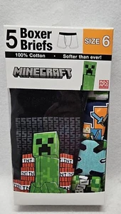 Minecraft Boys' 5 Pack Boxer Briefs Size 6/New - Picture 1 of 6
