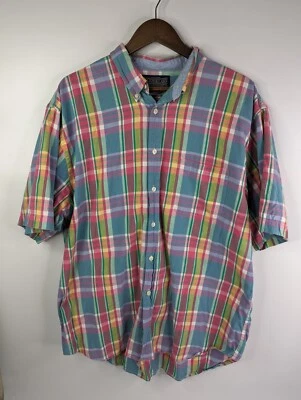 Camisa Shaver Lake Multicolor A Cuadros Manga Corta Botón Talla 2XL Algodón Informal Foto 1 de 4