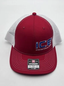 ICE Construction Embroidered Patch Richardson 112 Trucker Cap Hat Mesh Snapback - Picture 1 of 8