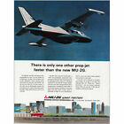 1970 Mitsubishi Aircraft: Prop Jet Faster Than the New MU2G Vintage Print Ad