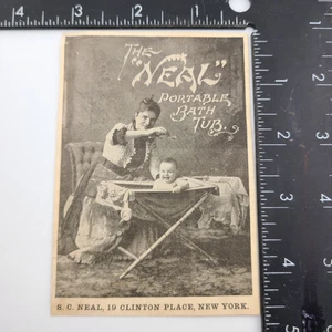 Trade Card Neal tragbare Badewanne für Baby Stubenwagen Krankenhaus Erfindung Anzeige - Bild 1 von 2