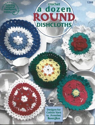 Una docena de paños de cocina redondos - Folleto de instrucciones de ganchillo Foto 1 de 2