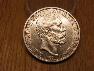 Alte Silbermünze 3 Mark 1909 A Schwarzburg-Sondershausen . TOP ! Selten ! - Bild 1 von 3